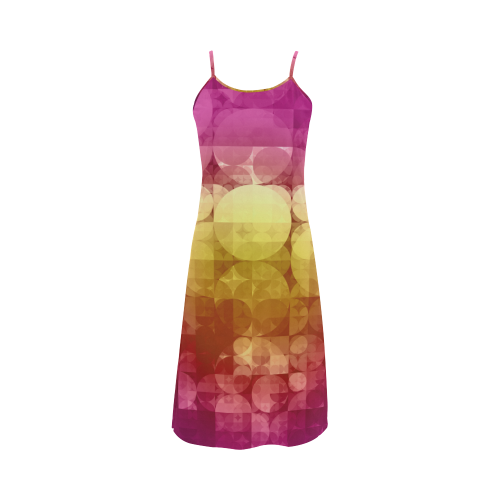purple geometry matt Alcestis Slip Dress (Model D05)