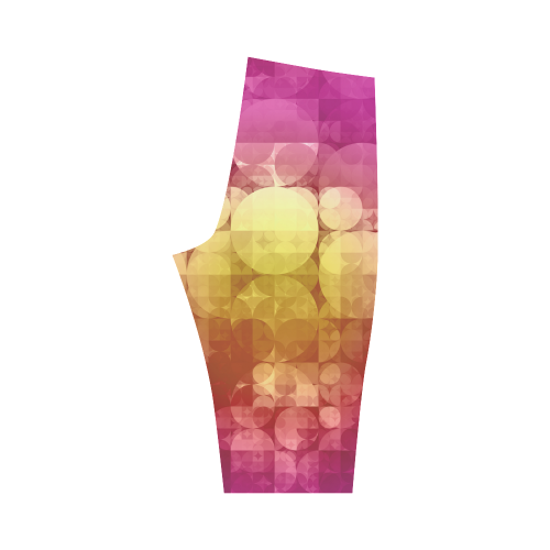 purple geometry matt Hestia Cropped Leggings (Model L03)