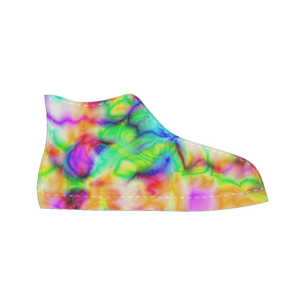 tie dye tropical colorful pattern ZT08 Men’s Classic High Top Canvas Shoes (Model 017)