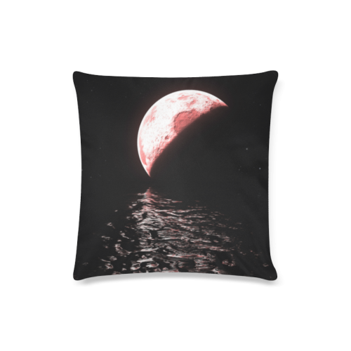 red moon water Custom Zippered Pillow Case 16"x16"(Twin Sides)