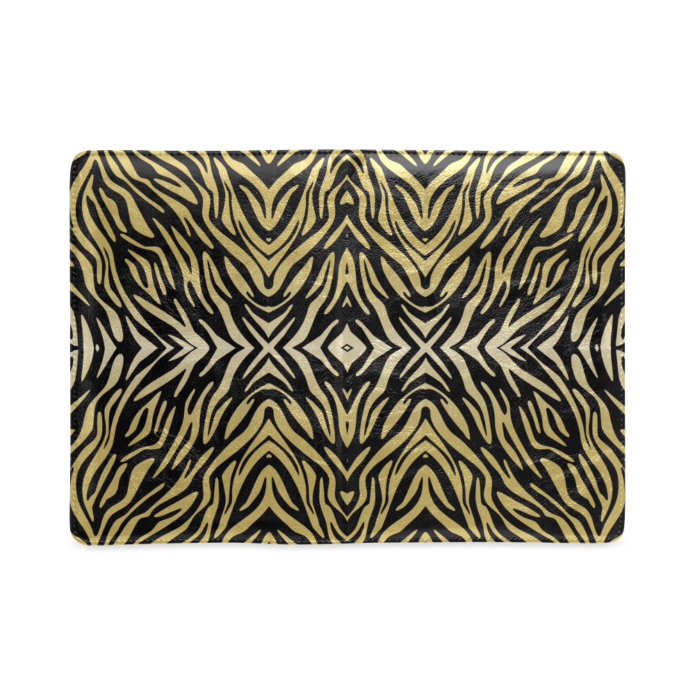 Gold Black Zebra Print Pattern Custom NoteBook A5