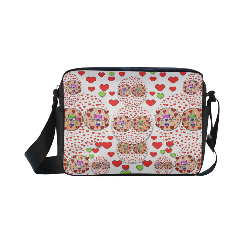 Love Bunnies in peace and Popart Classic Cross-body Nylon Bags (Model 1632)