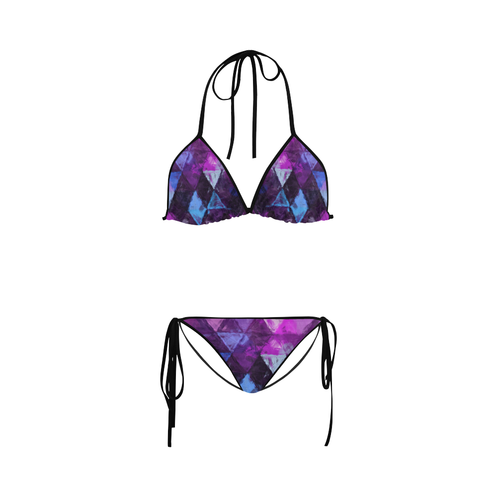 triangle impressionism Custom Bikini Swimsuit