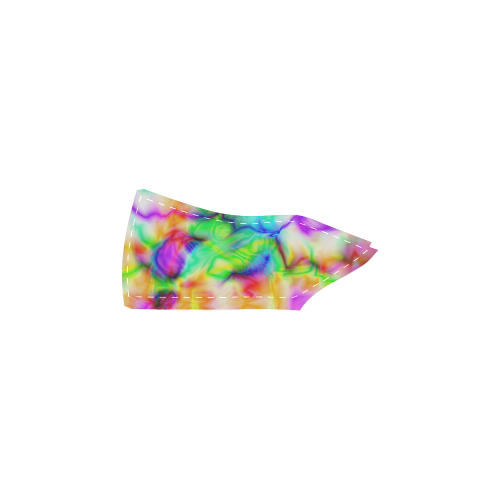 tie dye tropical colorful pattern ZT08 Women's Slip-on Canvas Shoes (Model 019)