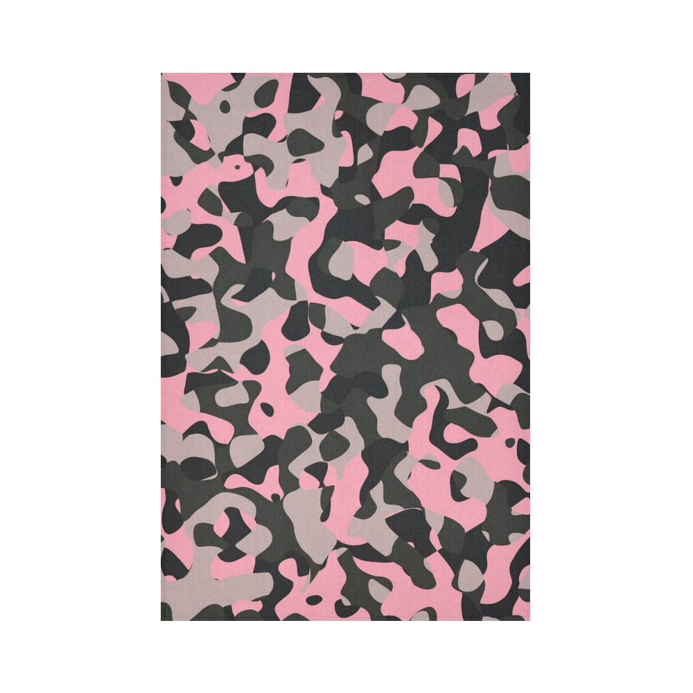 Kitty Camo Cotton Linen Wall Tapestry 60"x 90"