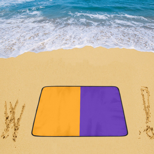 Only Two Colors: Orange - Violet Lilac Beach Mat 78"x 60"