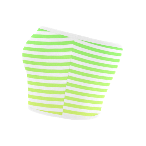 Chartreuse/Green Ombre Stripe Bandeau Top