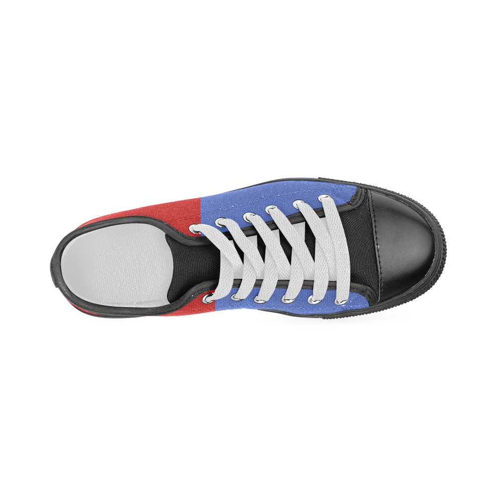 Only two Colors - blue & red Women's Classic Canvas Shoes (Model 018)