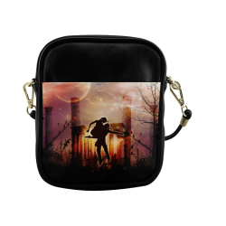 Dancing couple in the night Sling Bag (Model 1627)
