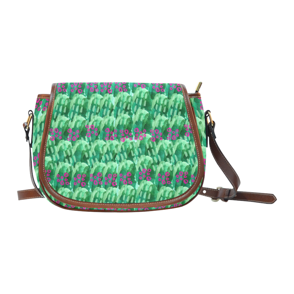Cactus Garden Saddle Bag/Small (Model 1649) Full Customization