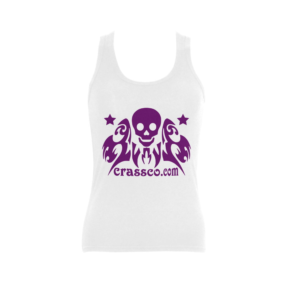 SKULL ANGEL TOP Women's Shoulder-Free Tank Top (Model T35)