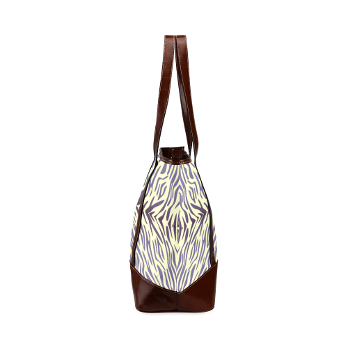 Blue Afternoon Zebra Print Pattern Tote Handbag (Model 1642)