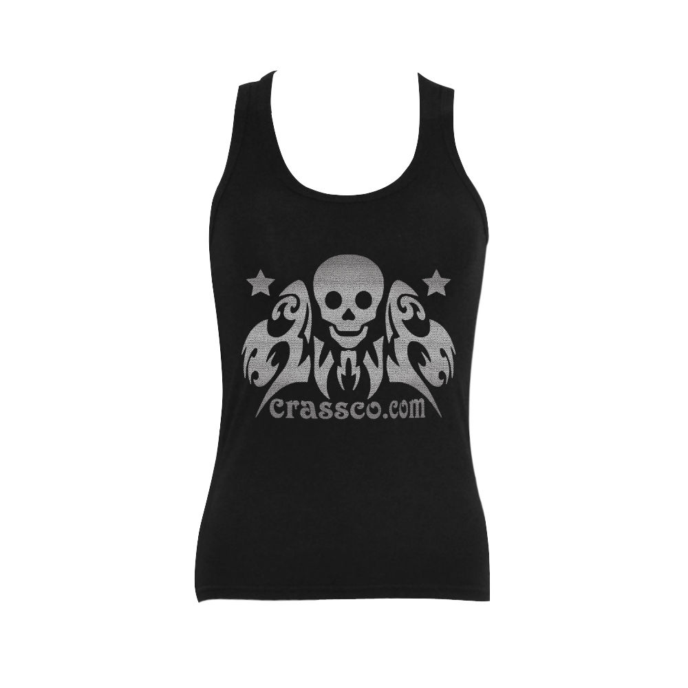 SKULL EFFEKT B Women's Shoulder-Free Tank Top (Model T35)