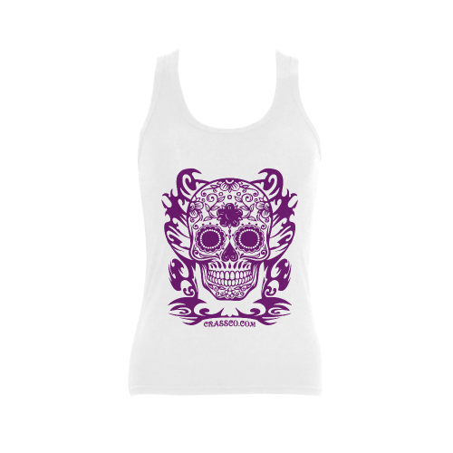 SKULL TOP Women's Shoulder-Free Tank Top (Model T35)