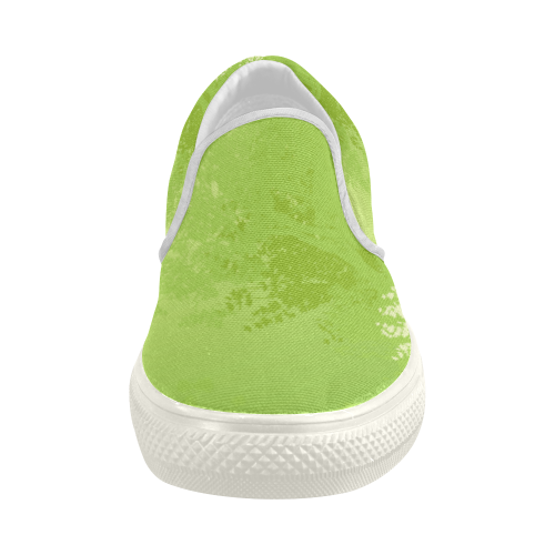 Green World Trees Think Green Design Women's Slip-on Canvas Shoes (Model 019)