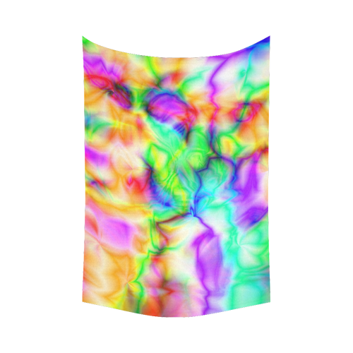 tie dye tropical colorful pattern ZT08 Cotton Linen Wall Tapestry 90"x 60"