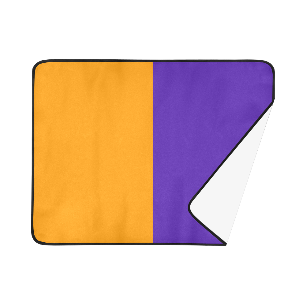 Only Two Colors: Orange - Violet Lilac Beach Mat 78"x 60"