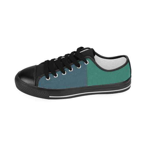 Only two Colors: Dark Blue - Ocean Green Women's Classic Canvas Shoes (Model 018)