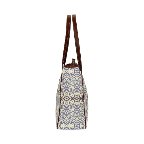 Blue Afternoon Zebra Print Pattern Classic Tote Bag (Model 1644)