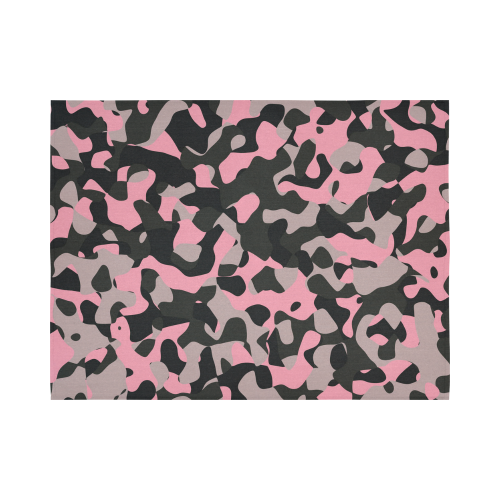 Kitty Camo Cotton Linen Wall Tapestry 80"x 60"