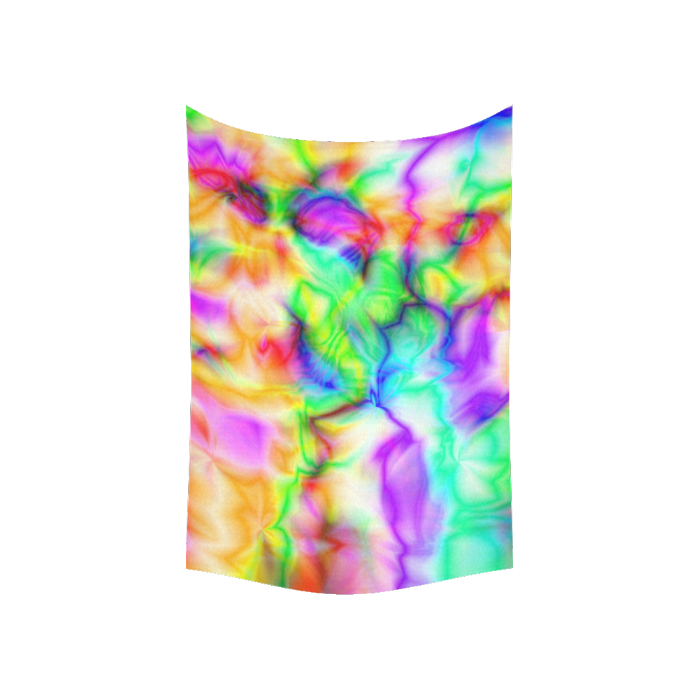 tie dye tropical colorful pattern ZT08 Cotton Linen Wall Tapestry 60"x 40"