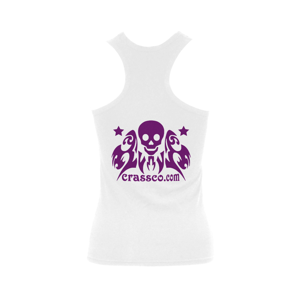 SKULL ANGEL TOP Women's Shoulder-Free Tank Top (Model T35)