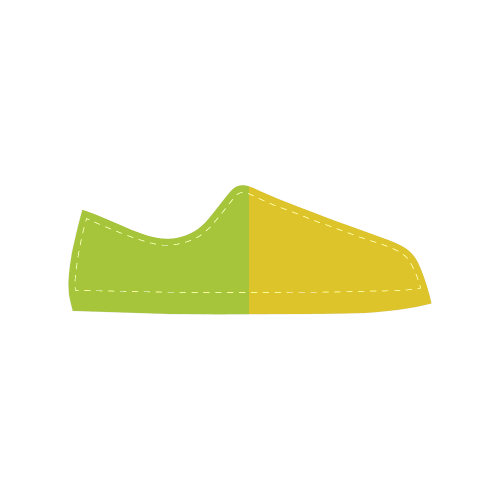 Only two Colors: Sun Yellow - Spring Green Women's Classic Canvas Shoes (Model 018)