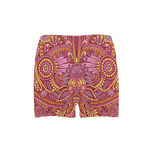 zz0106 floral pink hippie flower whimsical pattern Briseis Skinny Shorts (Model L04)