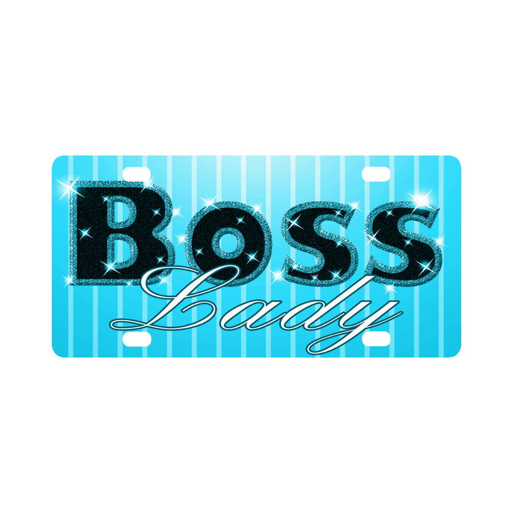 Baby Blue Boss Lady Bling! Classic License Plate