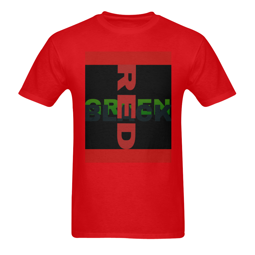 Red Black and green3 Men's T-Shirt in USA Size (Two Sides Printing)