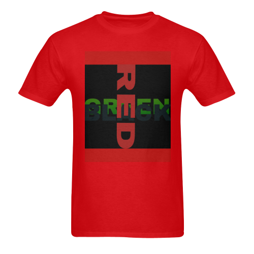 Red Black and green3 Men's T-Shirt in USA Size (Two Sides Printing)