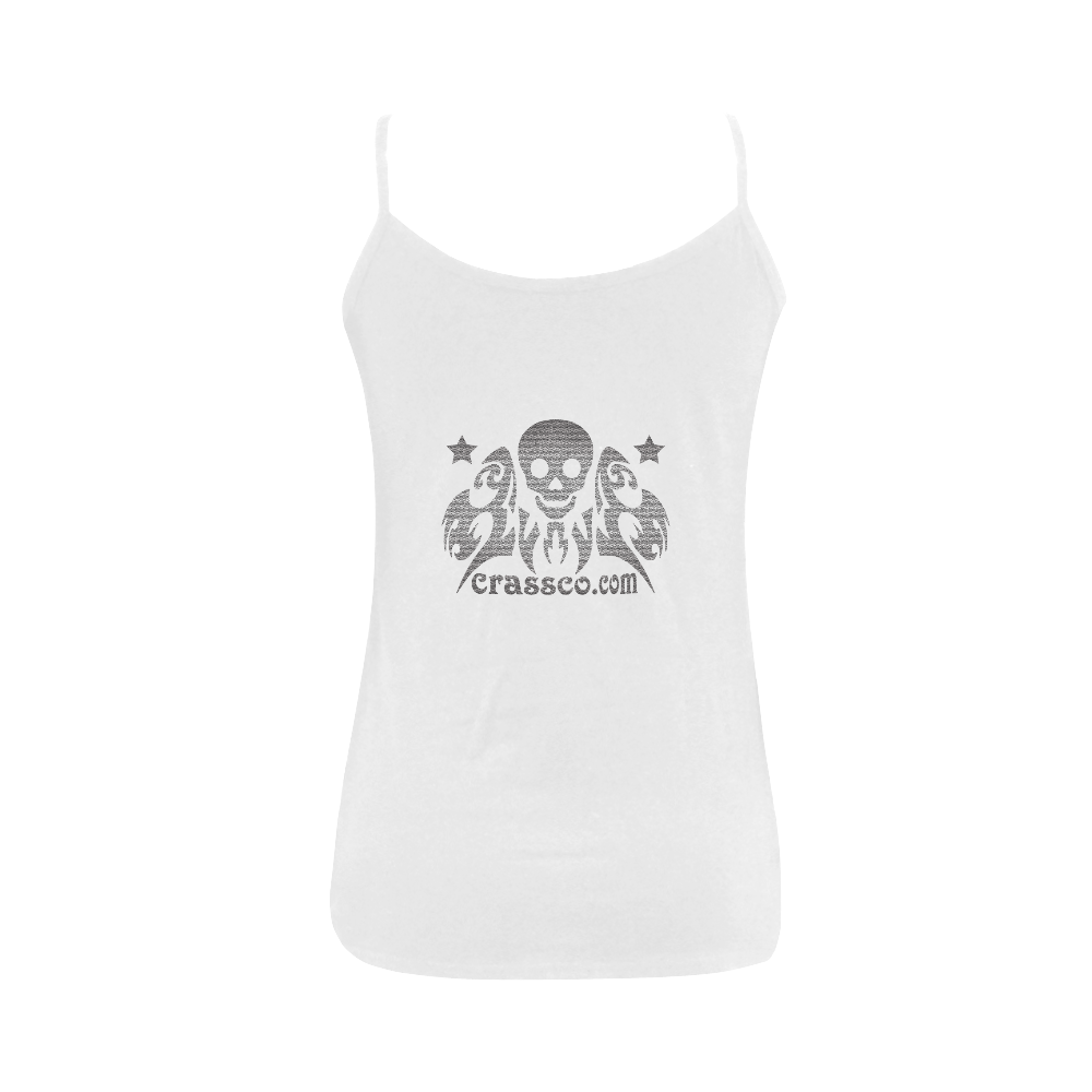 SKULL PINKY Women's Spaghetti Top (USA Size) (Model T34)