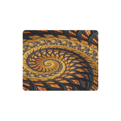 Spiral Yellow and Black Staircase Fractal Rectangle Mousepad