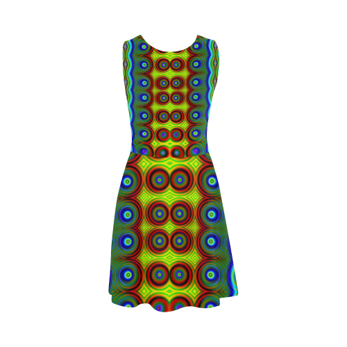Candy Dots Abstract Fractal Atalanta Sundress (Model D04)