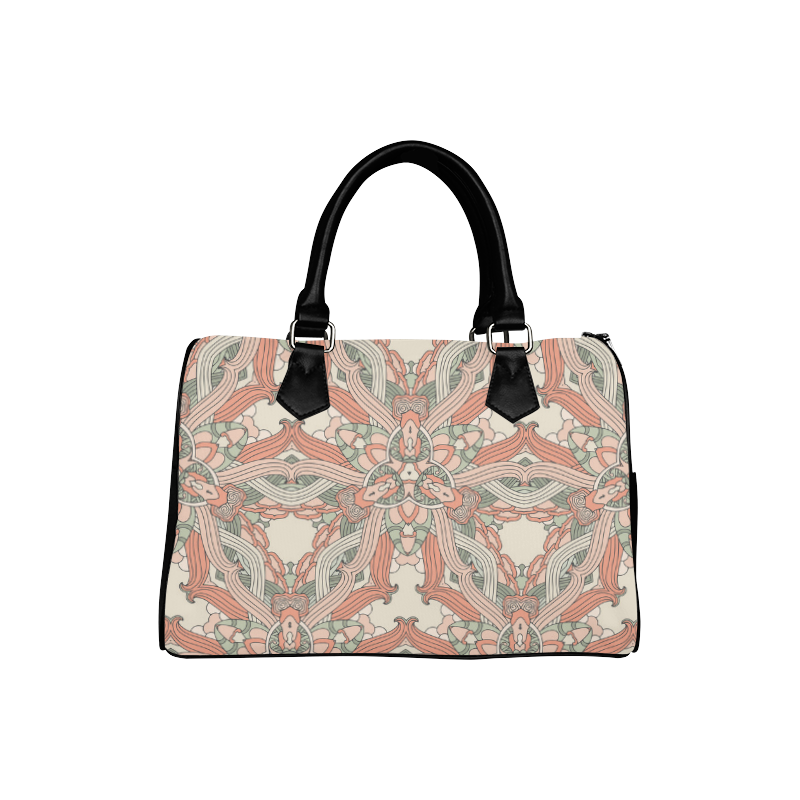 Zandine 0205 vintage floral pattern Boston Handbag (Model 1621)