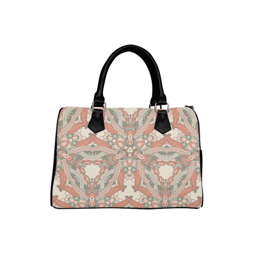 Zandine 0205 vintage floral pattern Boston Handbag (Model 1621)