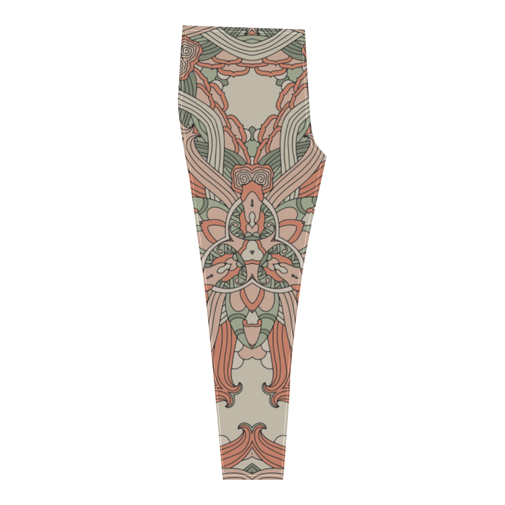 Zandine 0205 vintage floral pattern Cassandra Women's Leggings (Model L01)