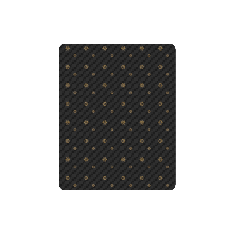 Golden Snowflakes On A Midnight Black Background Rectangle Mousepad