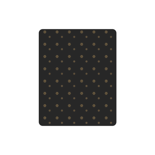 Golden Snowflakes On A Midnight Black Background Rectangle Mousepad