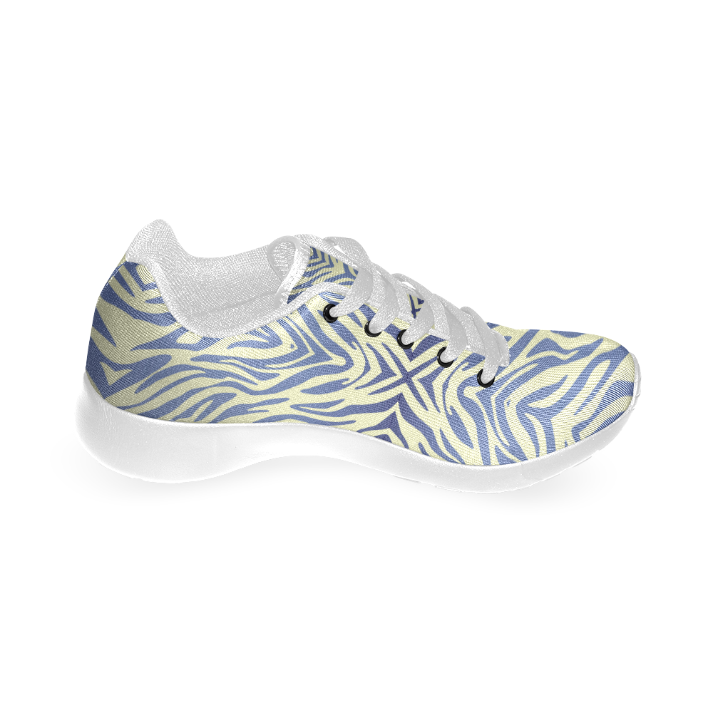 Lomo Blue Zebra Print Pattern Men’s Running Shoes (Model 020)