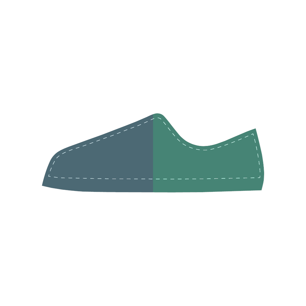 Only two Colors: Dark Blue - Ocean Green Men's Classic Canvas Shoes (Model 018)