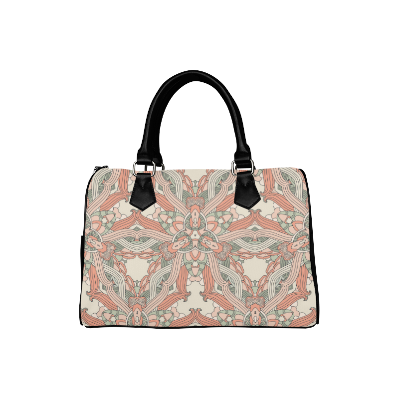 Zandine 0205 vintage floral pattern Boston Handbag (Model 1621)