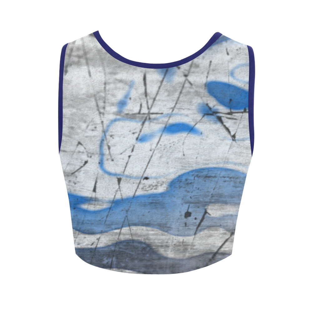 WATERCOLOR GRAFFITI Women's Crop Top (Model T42)