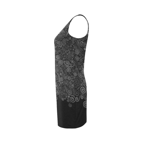 Black and White Rose Medea Vest Dress (Model D06)