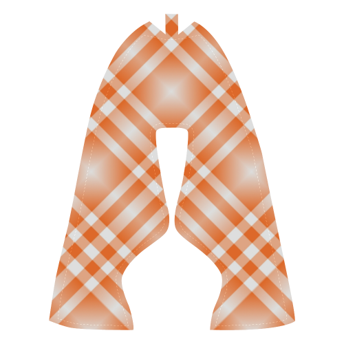 Orange and White Tartan Plaid Men’s Running Shoes (Model 020)