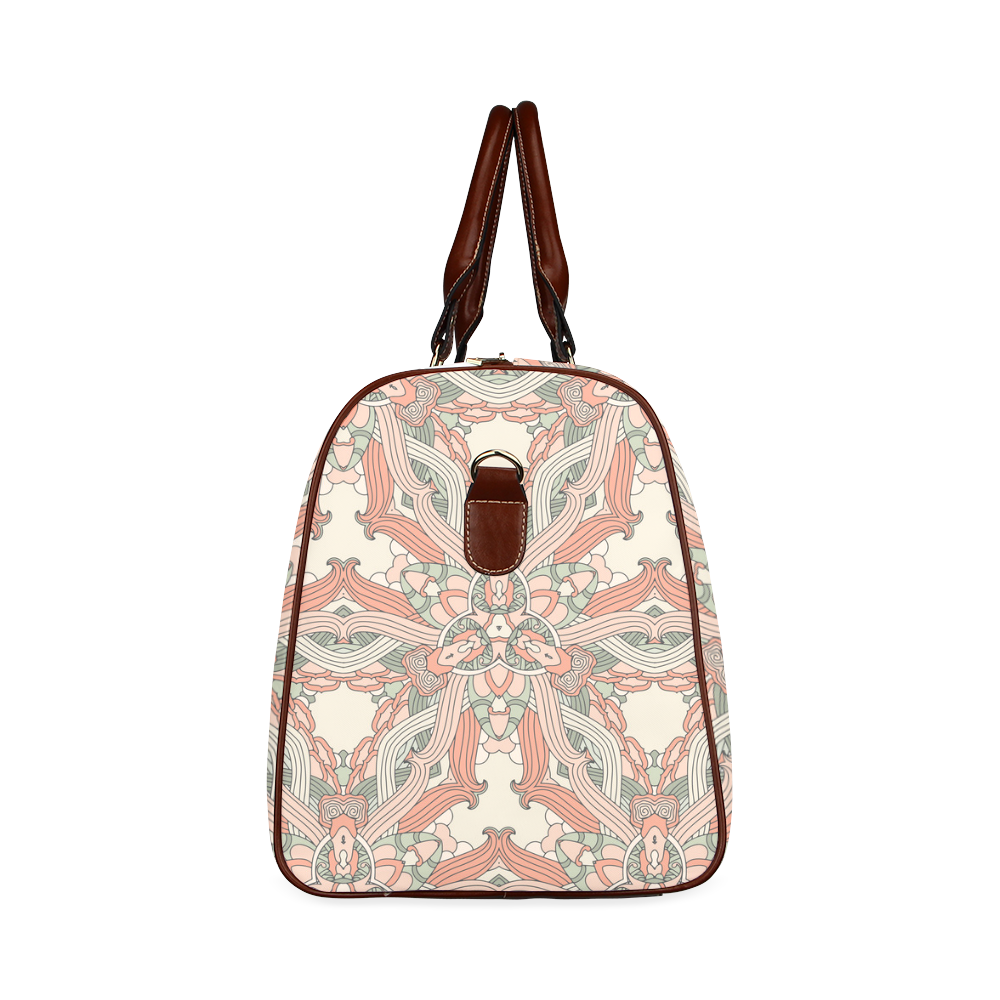 Zandine 0205 vintage floral pattern Waterproof Travel Bag/Large (Model 1639)