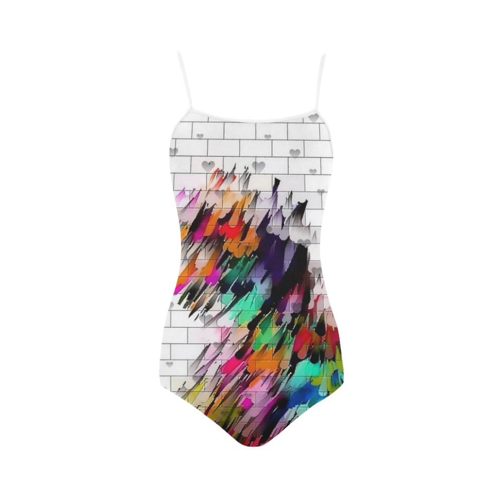 Wall of Color by Nico Bielow Strap Swimsuit ( Model S05)