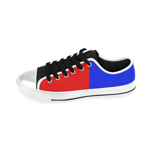 Only two Colors: Fire Red - Royal Blue Men's Classic Canvas Shoes (Model 018)