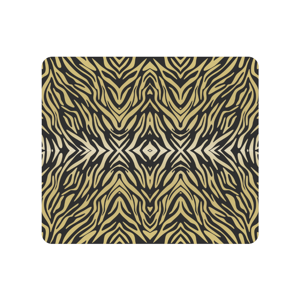 Gold and Black Zebra Print Pattern Men's Clutch Purse （Model 1638）