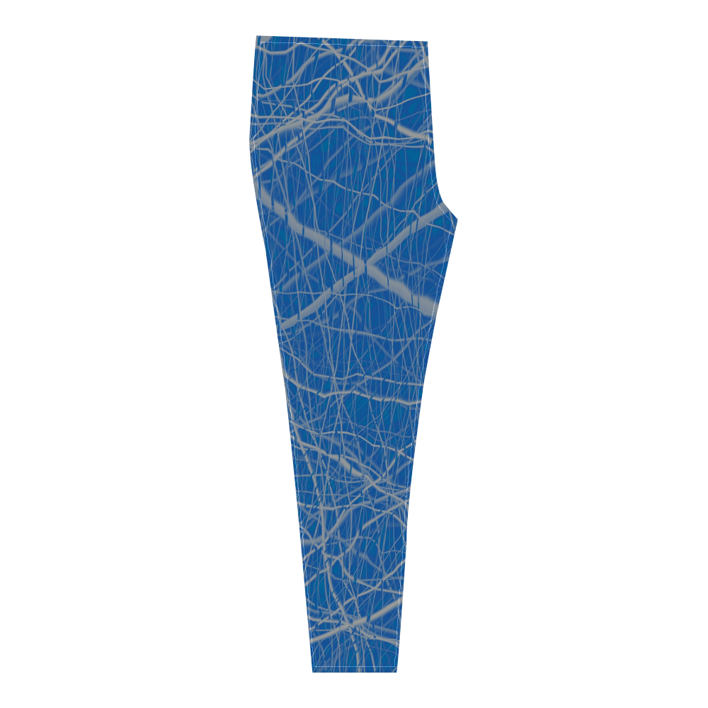 Tendrils (Blue) Cassandra Women's Leggings (Model L01)